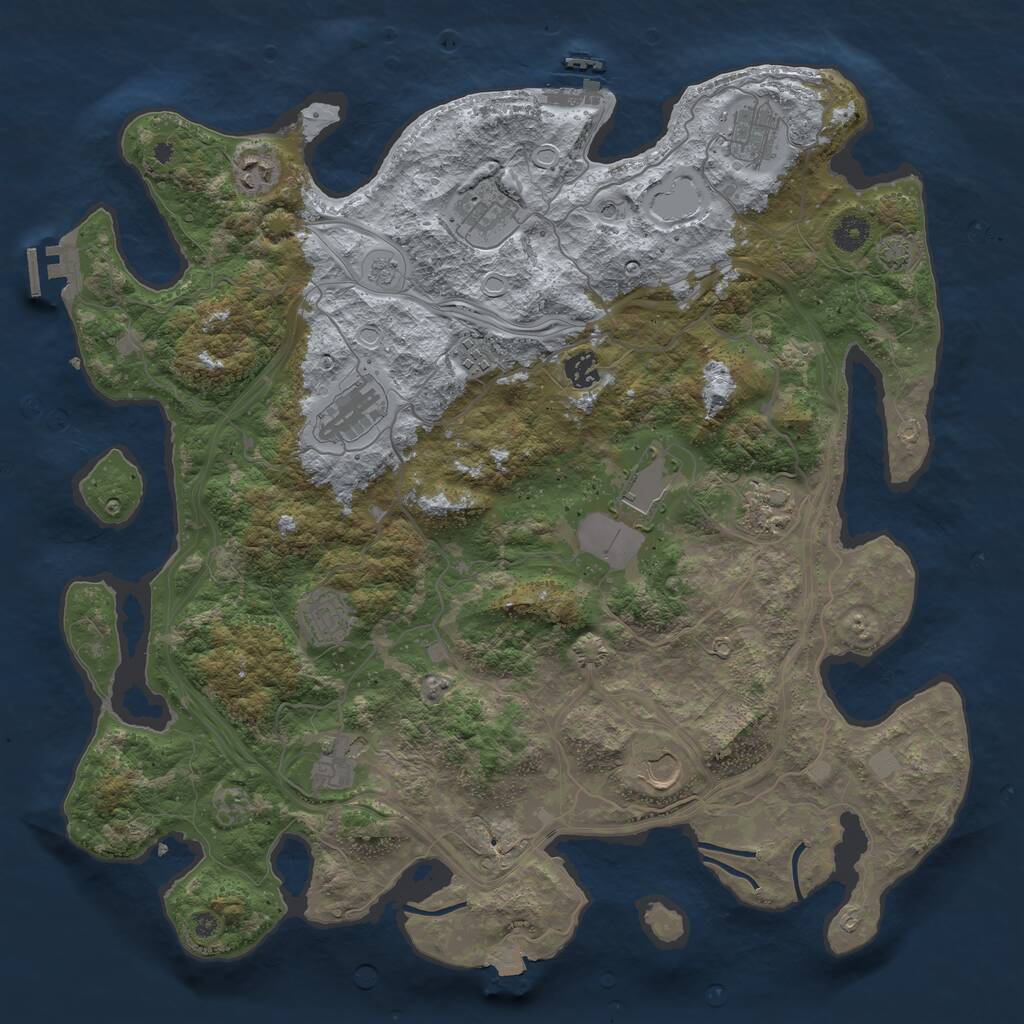 Rust Map: Procedural Map, Size: 4250, Seed: 30480, 17 Monuments