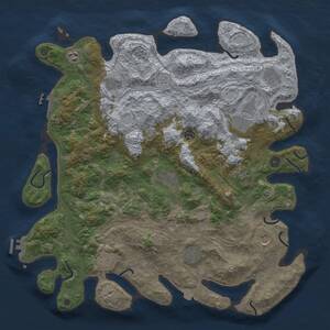 Thumbnail Rust Map: Procedural Map, Size: 4500, Seed: 2091350141, 17 Monuments