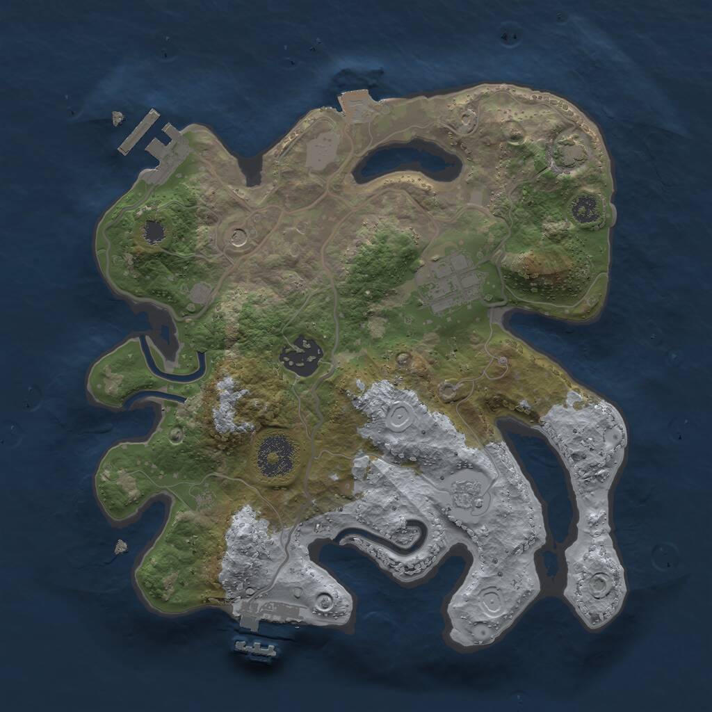 Rust Map: Procedural Map, Size: 2650, Seed: 648897, 8 Monuments