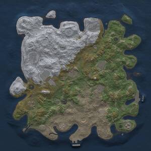 Thumbnail Rust Map: Procedural Map, Size: 4000, Seed: 1411209093, 17 Monuments