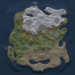 Thumbnail Rust Map: Procedural Map, Size: 3500, Seed: 1366227261, 15 Monuments