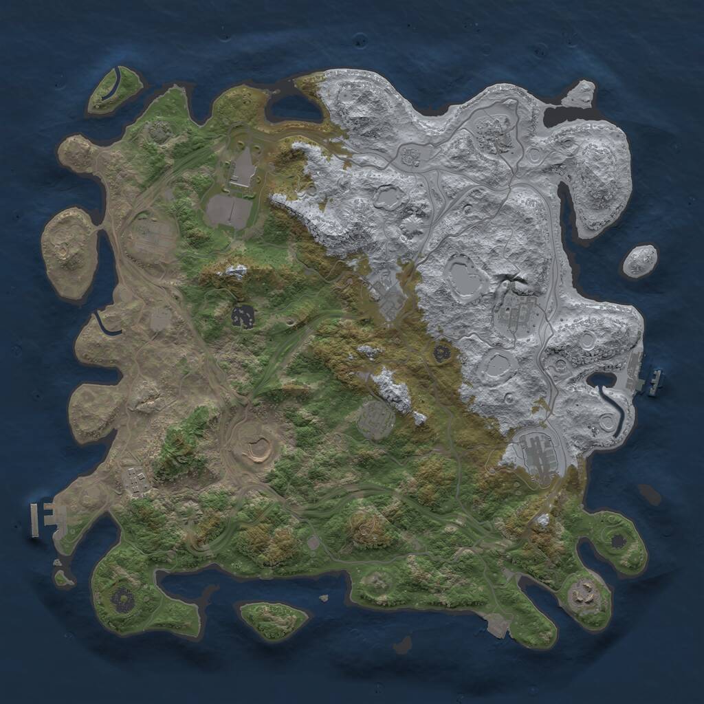 Rust Map: Procedural Map, Size: 4250, Seed: 267423799, 17 Monuments
