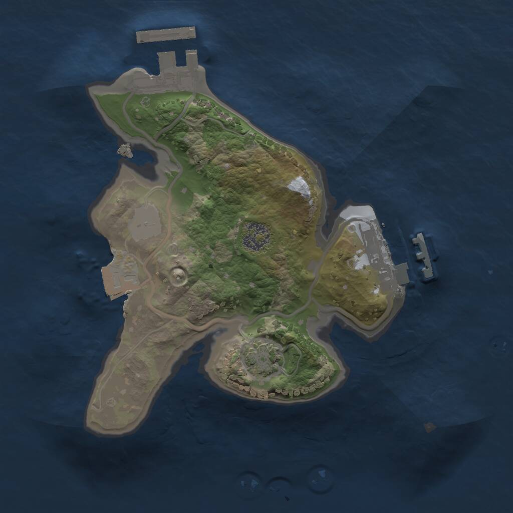 Rust Map: Procedural Map, Size: 1750, Seed: 333333, 4 Monuments