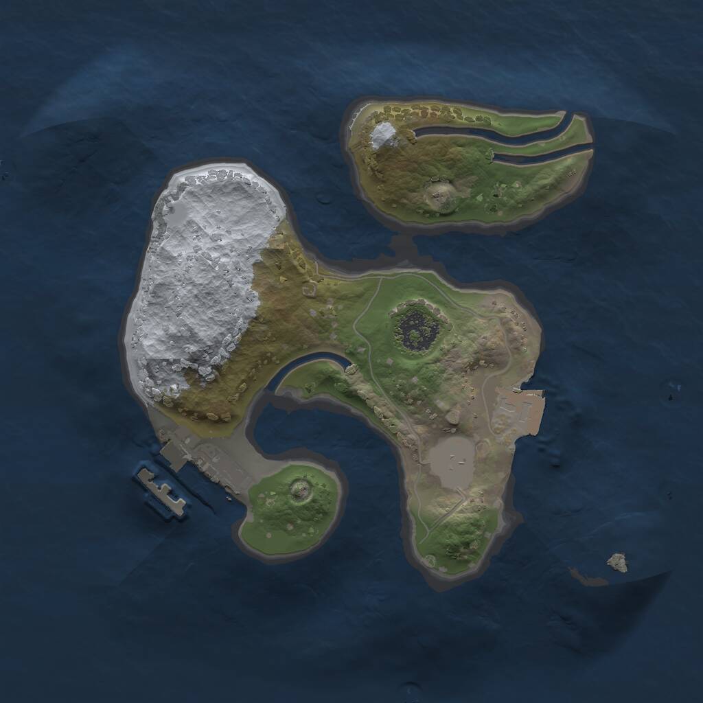 Rust Map: Procedural Map, Size: 1800, Seed: 1498329332, 2 Monuments