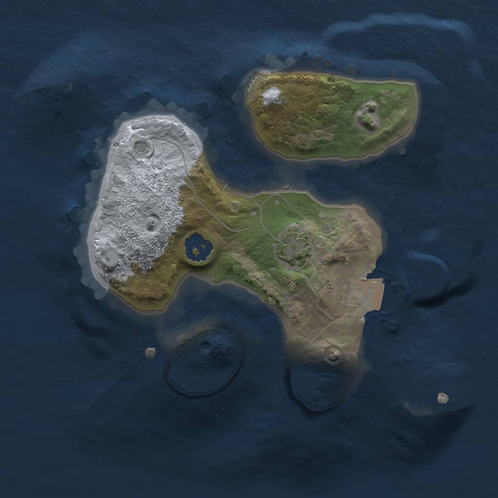 Rust Map: Procedural Map, Size: 1800, Seed: 1498329332, 2 Monuments