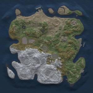 Thumbnail Rust Map: Procedural Map, Size: 3500, Seed: 1652147373, 14 Monuments