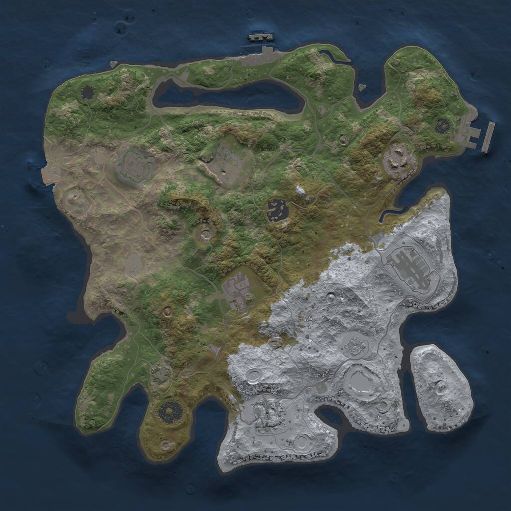 Rust Map: Procedural Map, Size: 3300, Seed: 1730122603, 13 Monuments