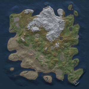 Thumbnail Rust Map: Procedural Map, Size: 4000, Seed: 458990675, 16 Monuments