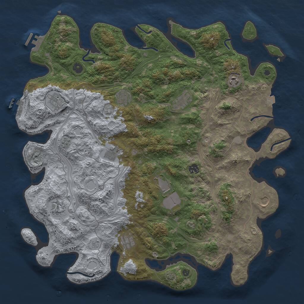Rust Map: Procedural Map, Size: 4500, Seed: 22150, 17 Monuments