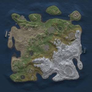 Thumbnail Rust Map: Procedural Map, Size: 3250, Seed: 8794166, 14 Monuments