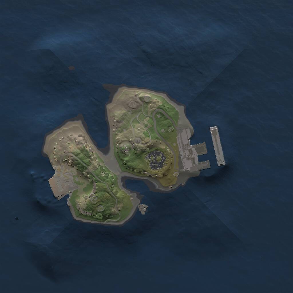 Rust Map: Procedural Map, Size: 1500, Seed: 51511, 2 Monuments