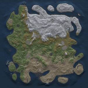 Thumbnail Rust Map: Procedural Map, Size: 4500, Seed: 1084510640, 17 Monuments