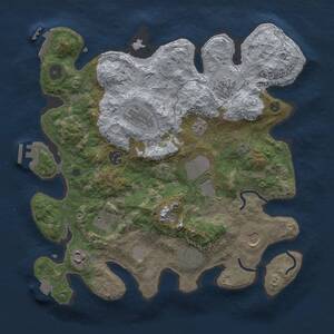 Thumbnail Rust Map: Procedural Map, Size: 3500, Seed: 735203592, 15 Monuments