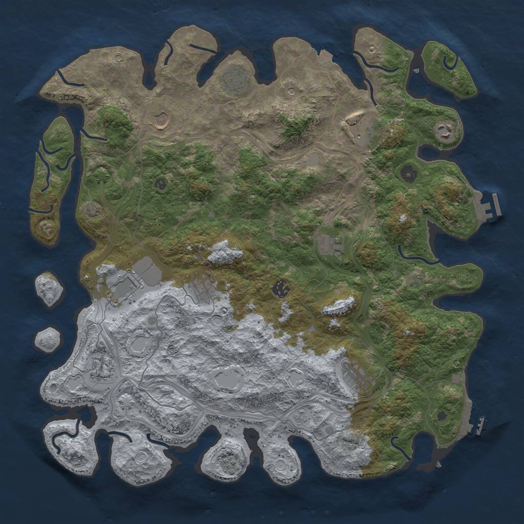 Rust Map: Procedural Map, Size: 4587, Seed: 798489634, 17 Monuments