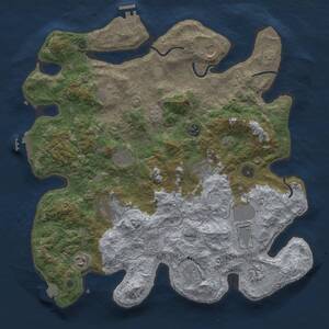 Thumbnail Rust Map: Procedural Map, Size: 4000, Seed: 111512975, 17 Monuments