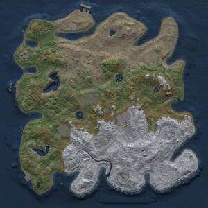 Thumbnail Rust Map: Procedural Map, Size: 4000, Seed: 111512975, 16 Monuments