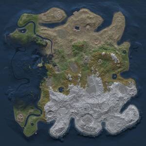 Thumbnail Rust Map: Procedural Map, Size: 4000, Seed: 111512975, 16 Monuments
