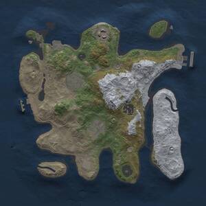 Thumbnail Rust Map: Procedural Map, Size: 2750, Seed: 35698523, 9 Monuments