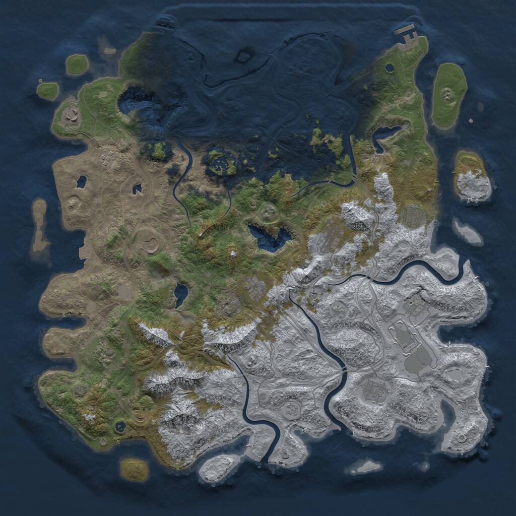 Rust Map: Procedural Map, Size: 5000, Seed: 269393398, 17 Monuments