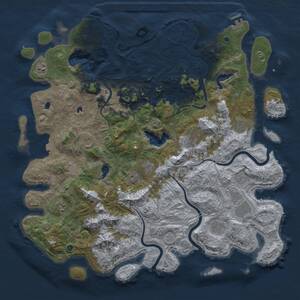 Thumbnail Rust Map: Procedural Map, Size: 5000, Seed: 269393398, 17 Monuments