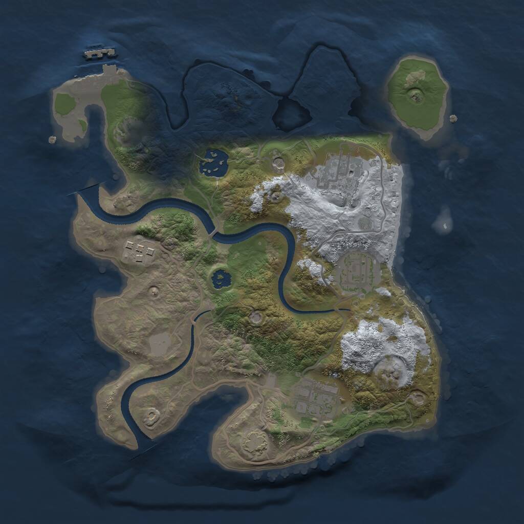 Rust Map: Procedural Map, Size: 2700, Seed: 907180510, 9 Monuments
