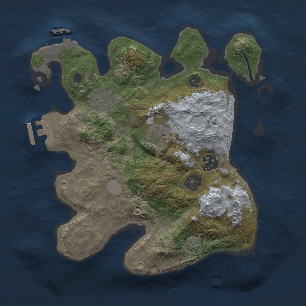 Rust Map: Procedural Map, Size: 2700, Seed: 907180510, 7 Monuments