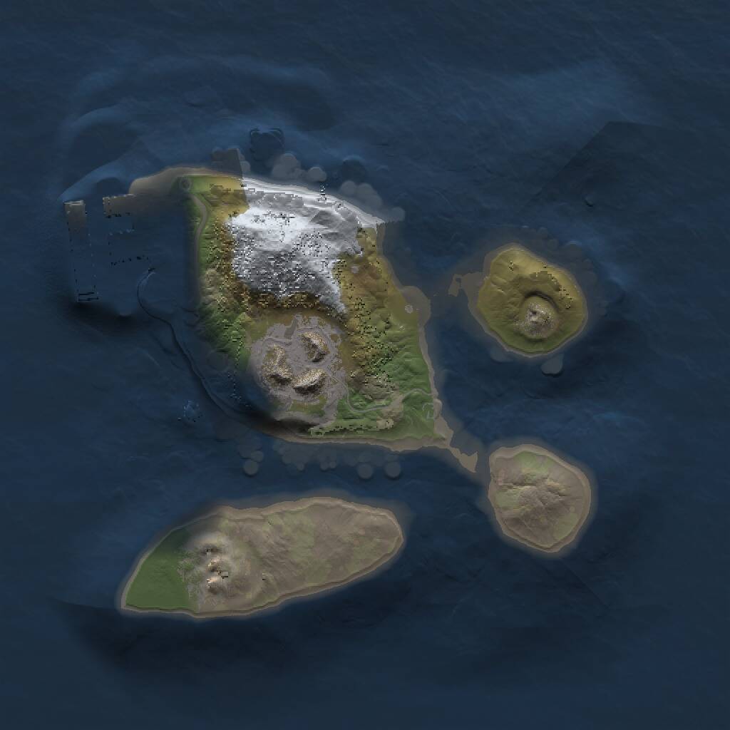 Rust Map: Procedural Map, Size: 1500, Seed: 235451, 3 Monuments
