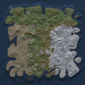 Thumbnail Rust Map: Procedural Map, Size: 4500, Seed: 5643578, 17 Monuments