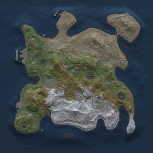 Thumbnail Rust Map: Procedural Map, Size: 3000, Seed: 8453170, 10 Monuments