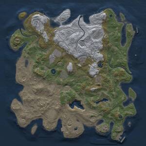Thumbnail Rust Map: Procedural Map, Size: 4350, Seed: 1361708708, 17 Monuments