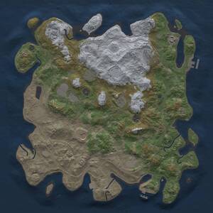 Thumbnail Rust Map: Procedural Map, Size: 4350, Seed: 1361708708, 17 Monuments