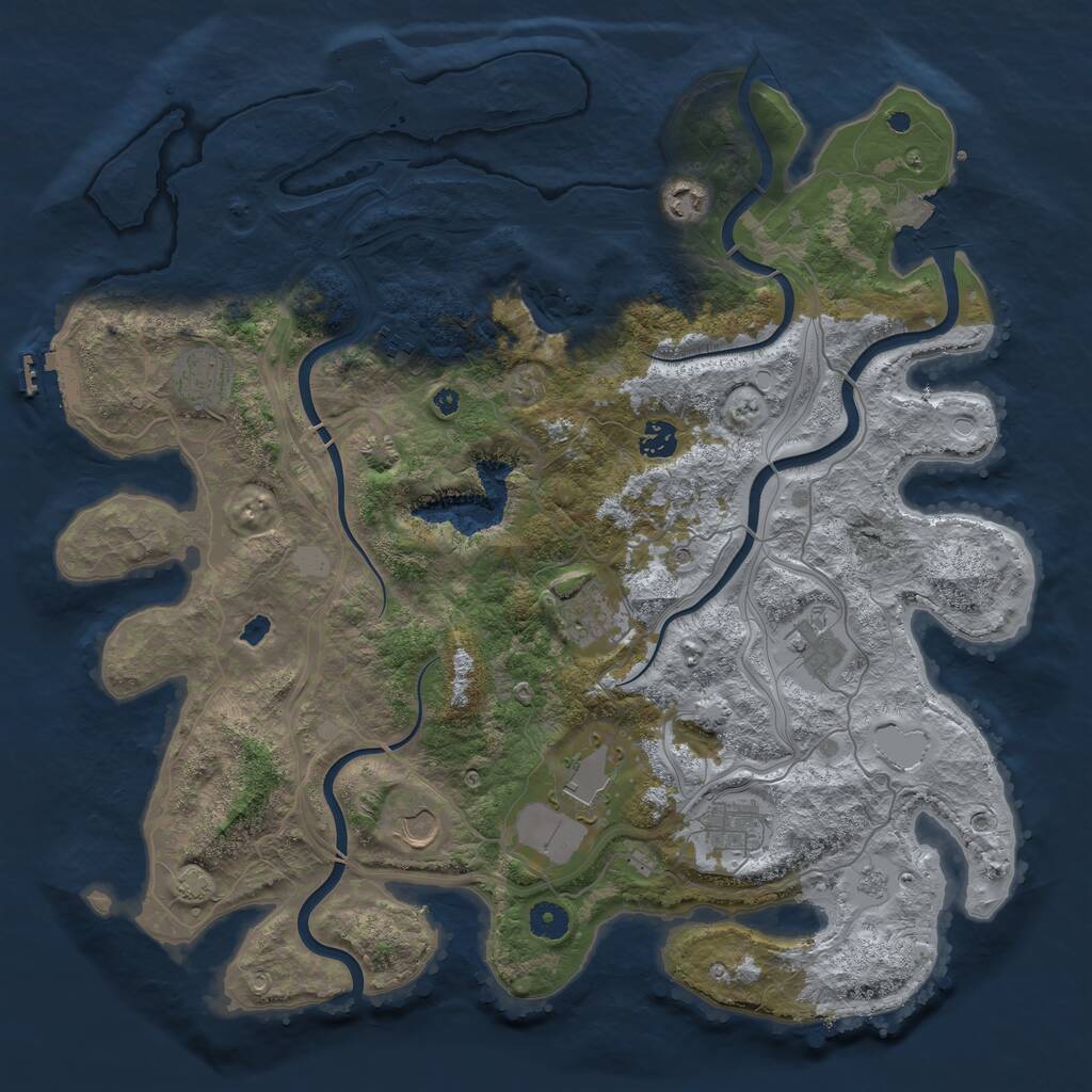 Rust Map: Procedural Map, Size: 4250, Seed: 448160521, 15 Monuments