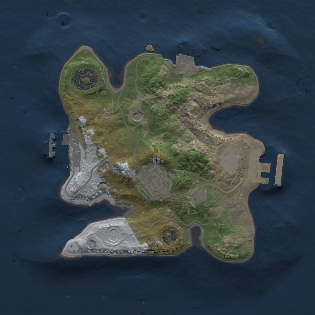 Rust Map: Procedural Map, Size: 2000, Seed: 1626727590, 5 Monuments