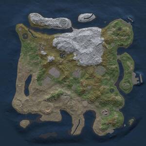 Thumbnail Rust Map: Procedural Map, Size: 3500, Seed: 124655790, 15 Monuments