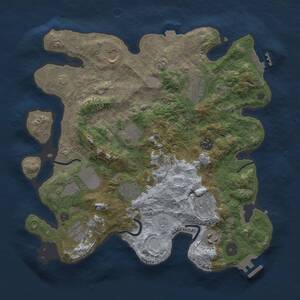 Thumbnail Rust Map: Procedural Map, Size: 3500, Seed: 1983022278, 15 Monuments