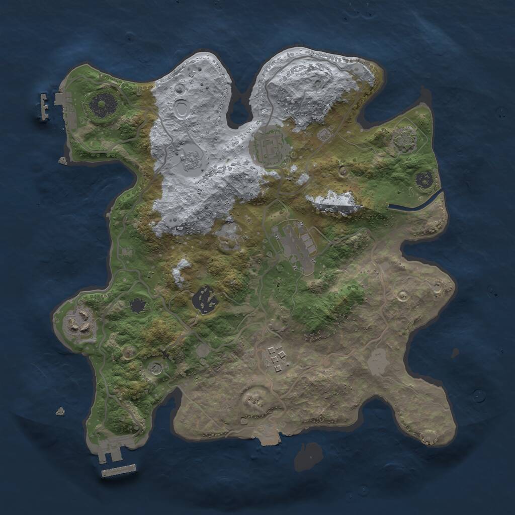 Rust Map: Procedural Map, Size: 3000, Seed: 19145, 11 Monuments