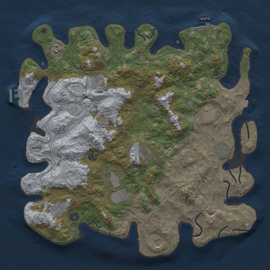 Rust Map: Procedural Map, Size: 4250, Seed: 450000, 16 Monuments