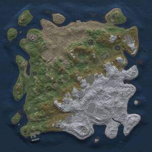 Thumbnail Rust Map: Procedural Map, Size: 4000, Seed: 1525312311, 14 Monuments