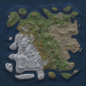 Thumbnail Rust Map: Procedural Map, Size: 4000, Seed: 1870, 16 Monuments