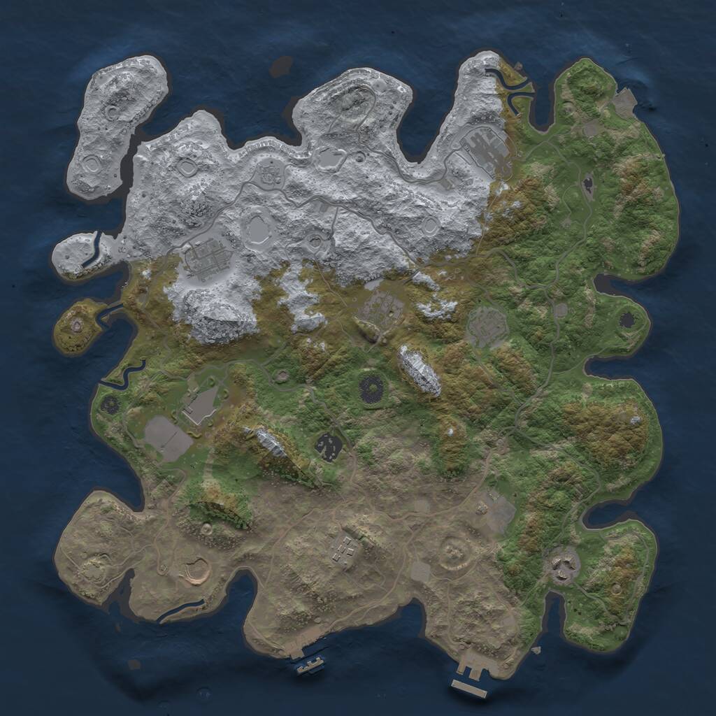 Rust Map: Procedural Map, Size: 4000, Seed: 1726179150, 16 Monuments
