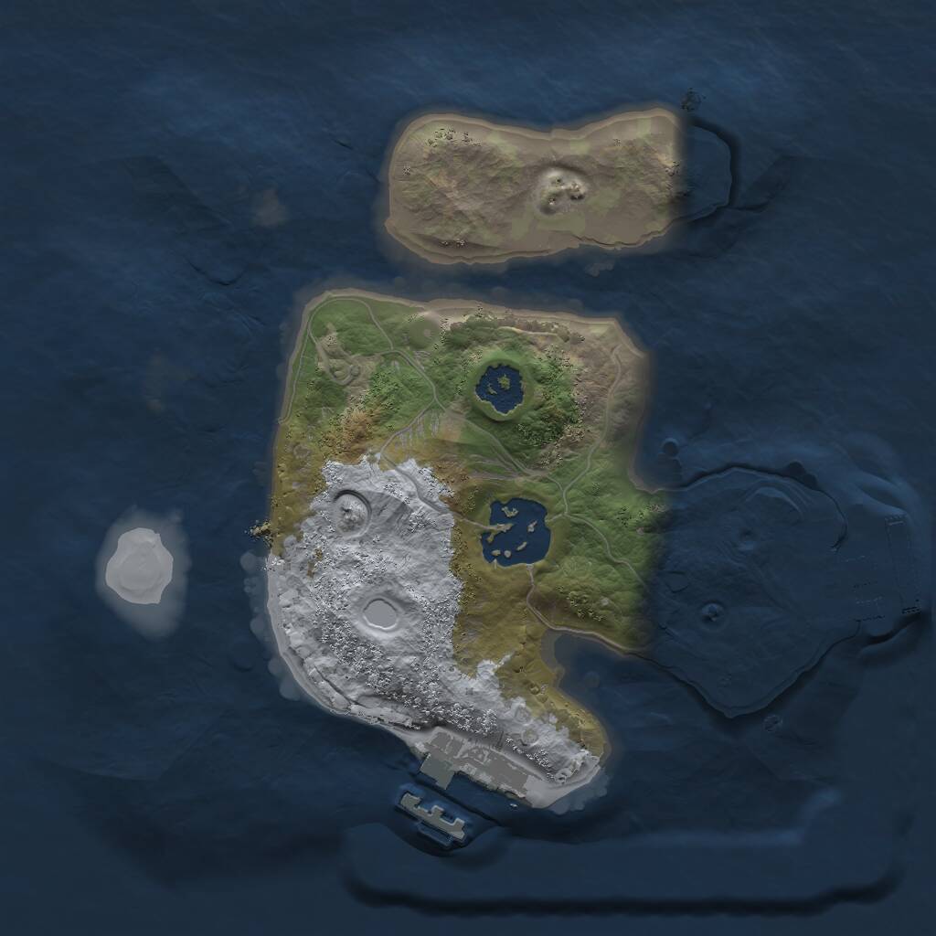 Rust Map: Procedural Map, Size: 2000, Seed: 657958540, 4 Monuments