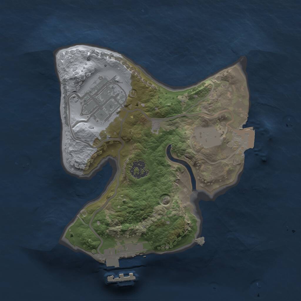 Rust Map: Procedural Map, Size: 1650, Seed: 2144862988, 3 Monuments