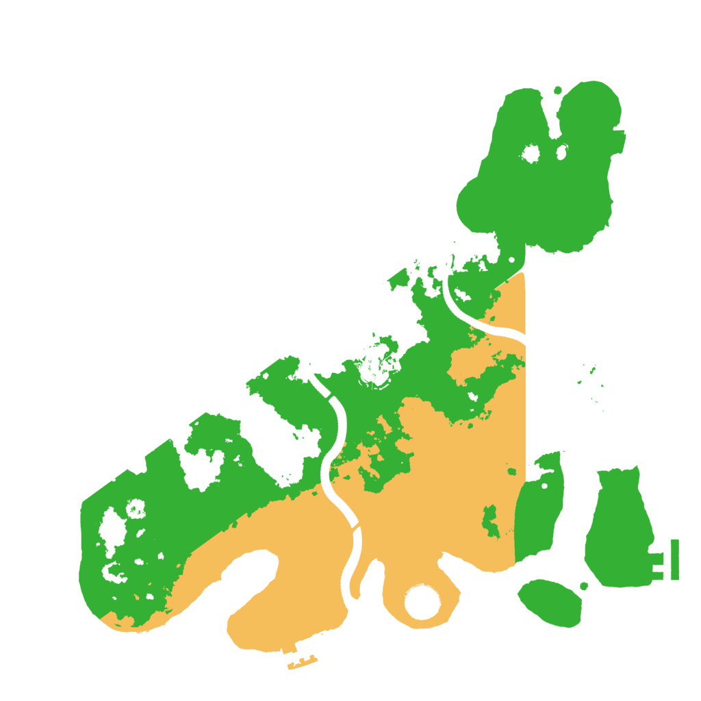 Biome Rust Map: Procedural Map, Size: 3500, Seed: 15721