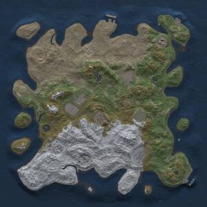 Thumbnail Rust Map: Procedural Map, Size: 4000, Seed: 1376070352, 16 Monuments