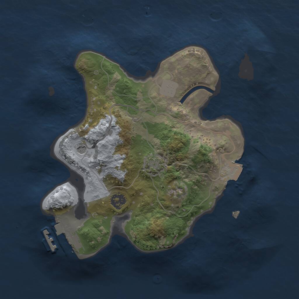 Rust Map: Procedural Map, Size: 2000, Seed: 250350231, 4 Monuments