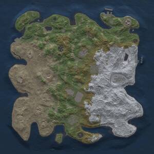 Thumbnail Rust Map: Procedural Map, Size: 4000, Seed: 1219558589, 17 Monuments