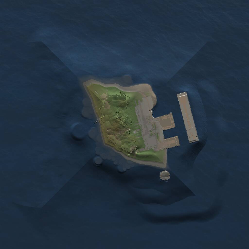 Rust Map: Procedural Map, Size: 1000, Seed: 1791439318, 2 Monuments