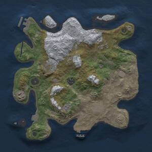 Thumbnail Rust Map: Procedural Map, Size: 3000, Seed: 541549864, 12 Monuments