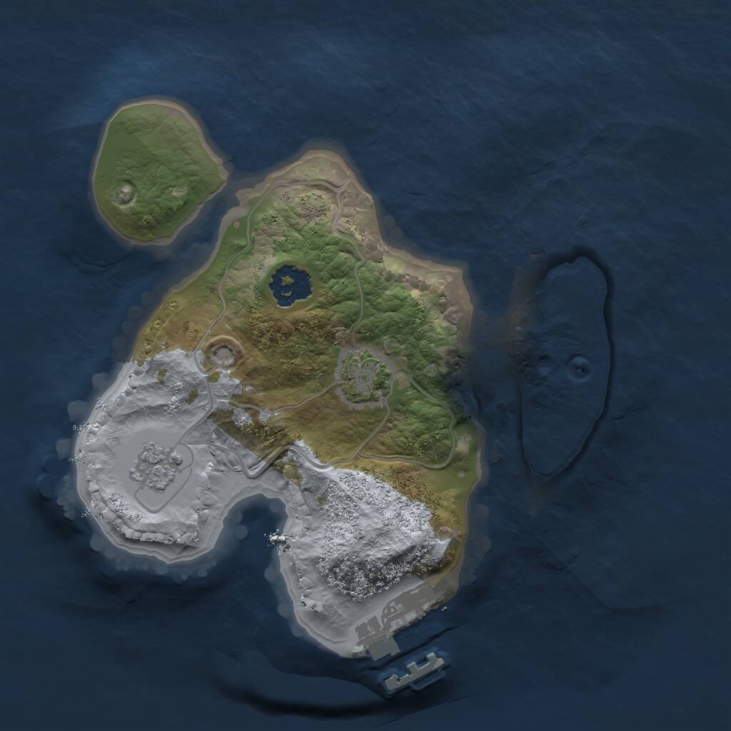 Rust Map: Procedural Map, Size: 1800, Seed: 1136917011, 4 Monuments