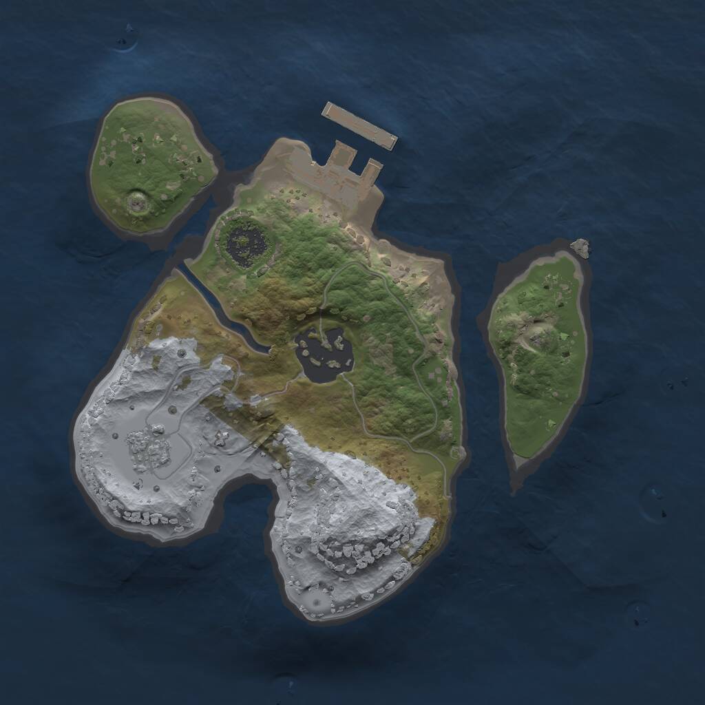 Rust Map: Procedural Map, Size: 1800, Seed: 1136917011, 4 Monuments